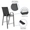 Flash Furniture 5 Piece Glass Bar Patio Table Set with 4 Barstools TLH-073H092H4-B-GG - alternate 7
